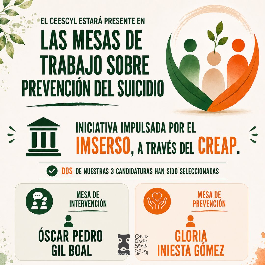 EL CEESCYL PARTICIPARÁ EN LAS MESAS DE TRABAJO DE PREVENCIÓN DEL SUICIDIO DEL CREAP