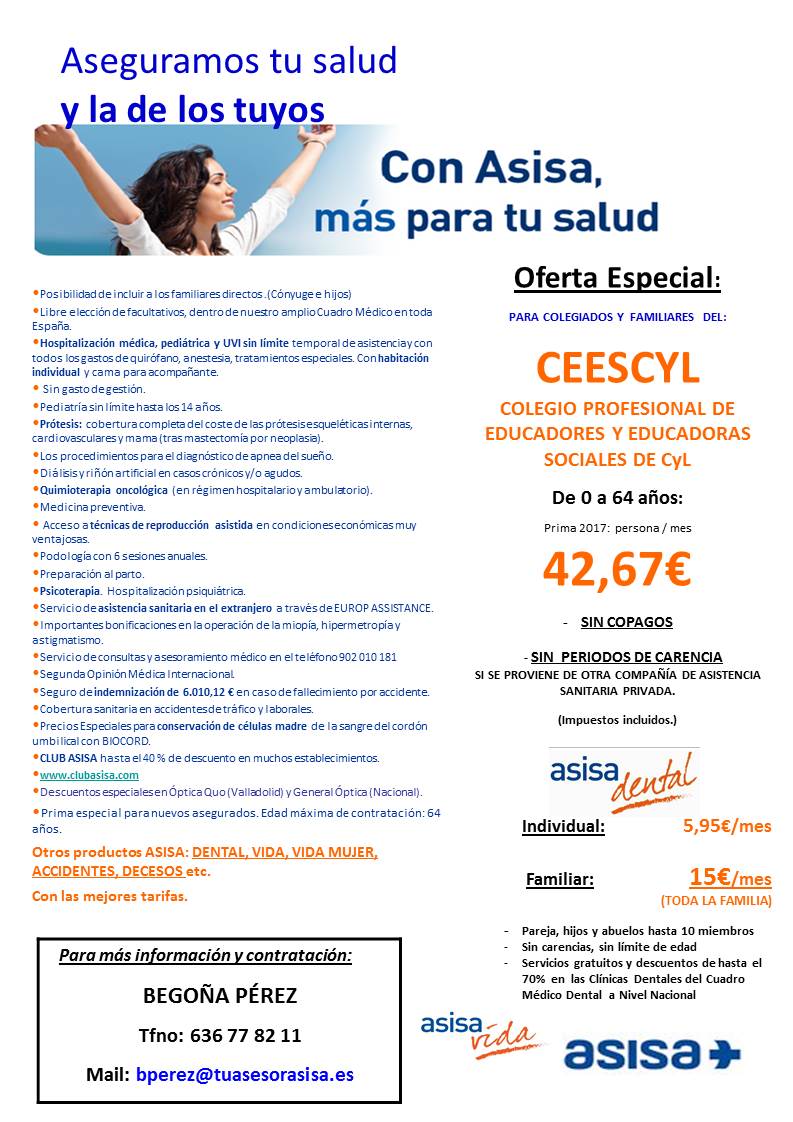OFERTA ASISA - CEESCYL  2017